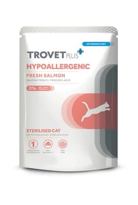 Trovet Pouch Gato Hipoalergénico Salmón – Alimento Húmedo Monoproteico 85g